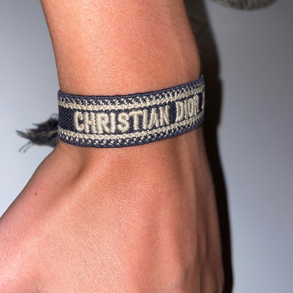 Dior J’Adore Navy Blue Cotton Bracelet
